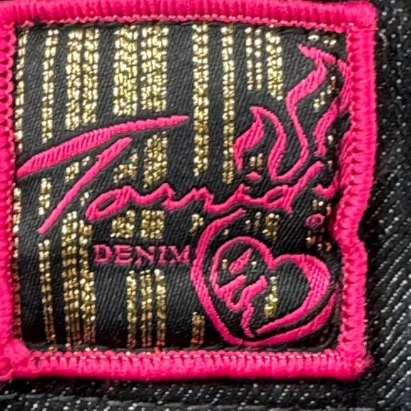 Vintage Torrid Cropped Dark Wash Denim Jeans With Double Button Plus Size 20W - Picture 6 of 10